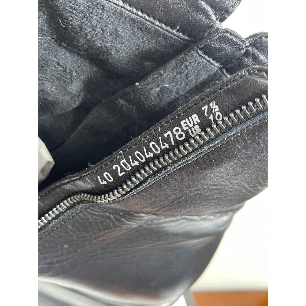 Mephisto Phila Black Leather Ankle Boots Side‎ Zipper Women's Size 10 US